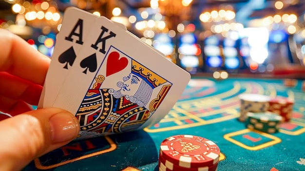 Baccarat betting layout and card values